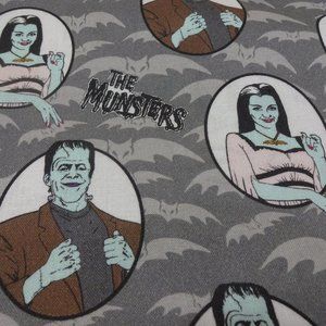 Classic "THE MUNSTERS - HERMAN & LILY" Handmade Cotton Pillowcase